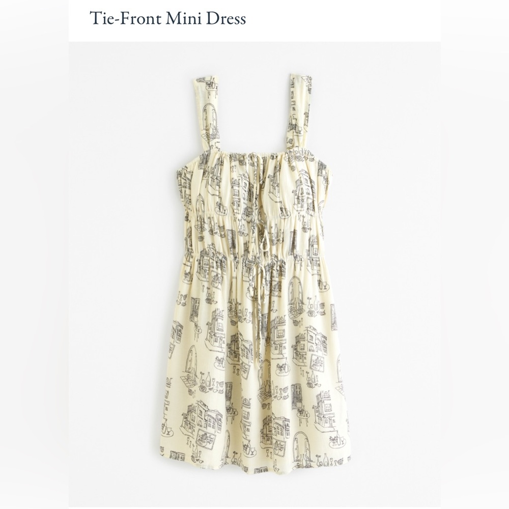 NWT A&F tie-front mini dress